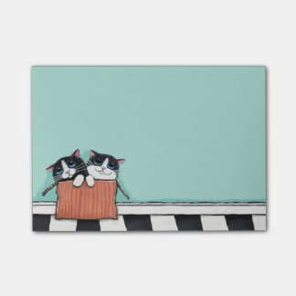 Tuxedo Kittens in a Box Post-it® Notes