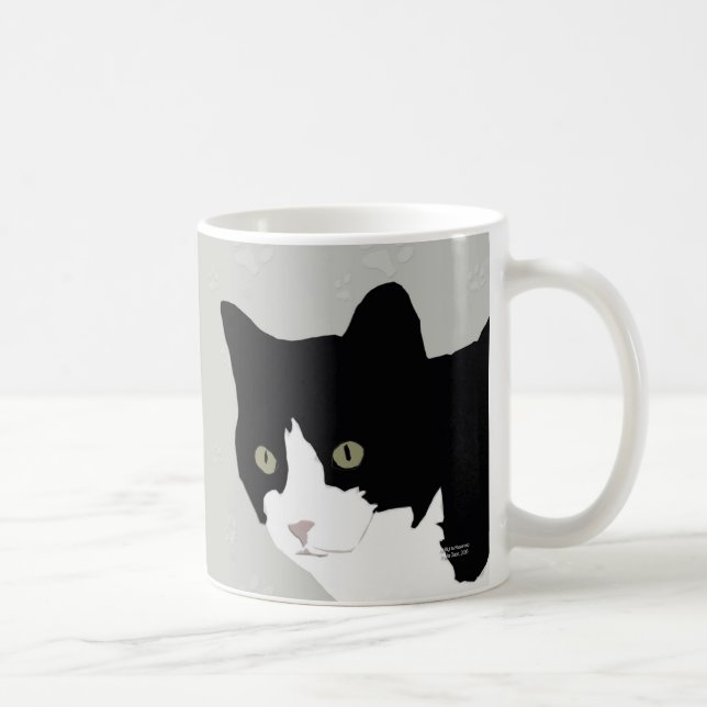 Tuxedo Kitty Mug (Right)