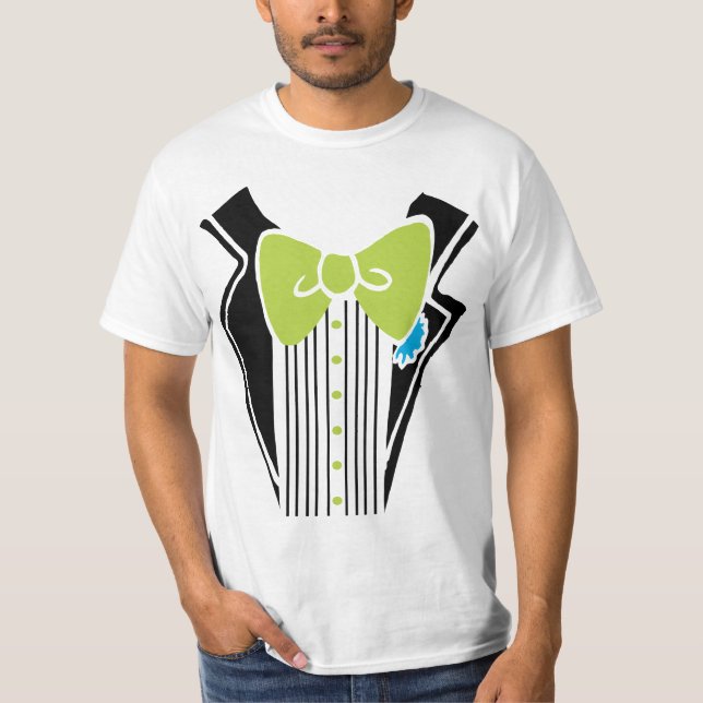 Tuxedo - Lime Tie T-Shirt (Front)