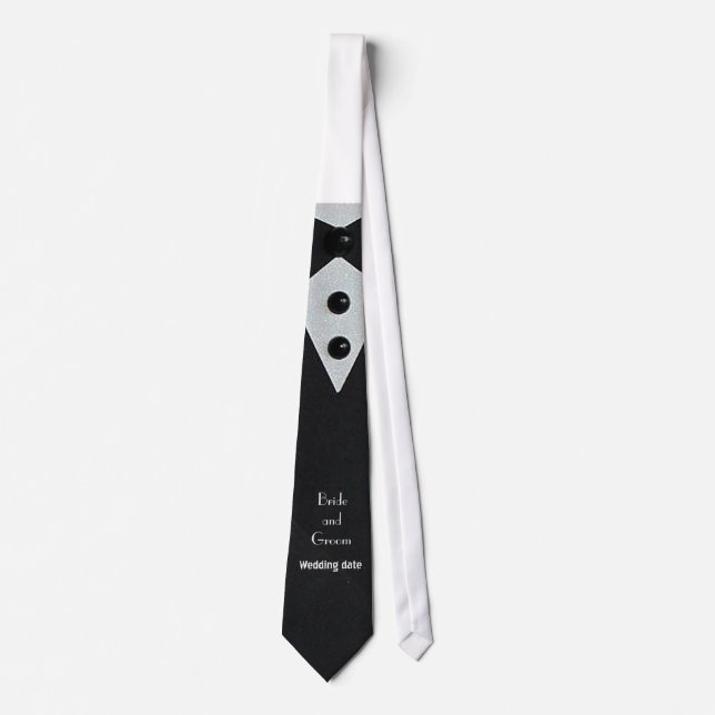 “Tuxedo Look” Groom’s Wedding Tie (Front)