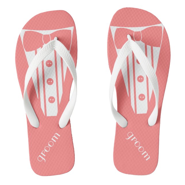 Tuxedo Personalise Colour Flip Flops (Footbed)