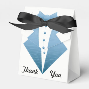 "Tuxedo Revenge" Blue Tux Favour Box