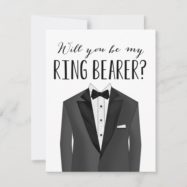 Tuxedo Ring Bearer | Groomsman Invitation (Front)