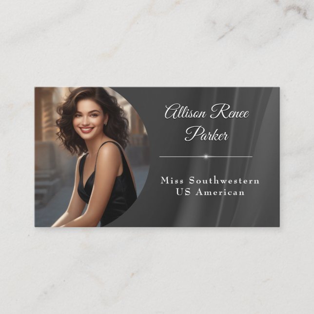 Tuxedo Shine Pageant Business Card (Front)