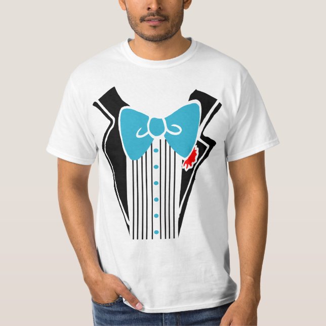 Tuxedo Shirt - Blue Tie (Front)