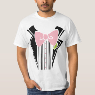 Tuxedo Shirt - Pink Tie