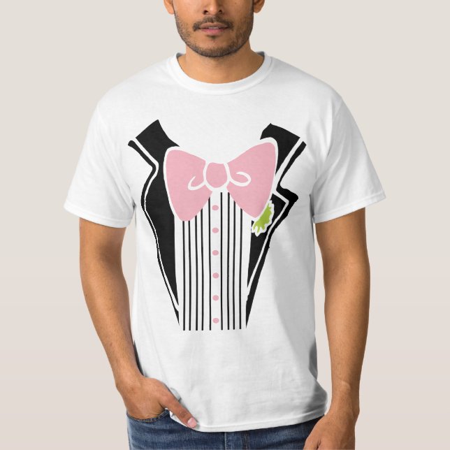 Tuxedo Shirt - Pink Tie (Front)