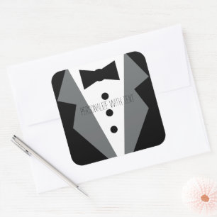 Tuxedo   square sticker