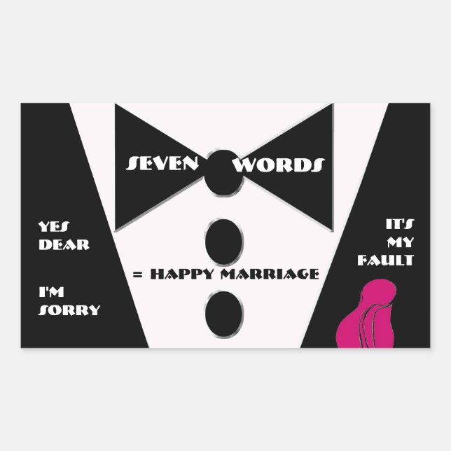 Tuxedo Sticker You Choose Rose Colour (Front)