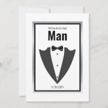 Tuxedo suit and bow tie black and white invitation