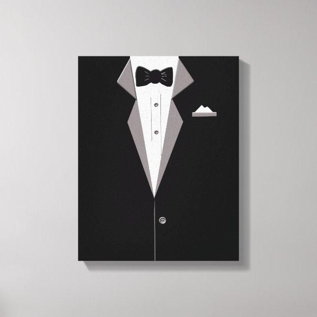 Tuxedo Suit Art Canvas Print (Front)