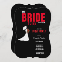 Tuxedo Suit & Bride Silhouette Bridal Shower