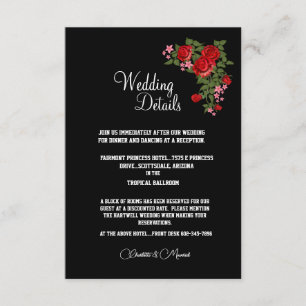 Tuxedo Suite & Bride Silhouette Wedding Enclosure Card