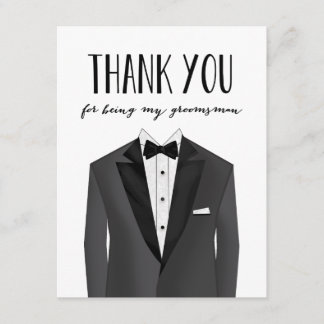 Tuxedo Thank You Groomsman | Groomsman Card