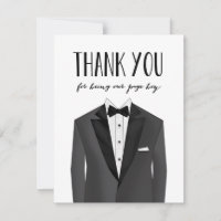 Tuxedo Thank You Page Boy | Groomsman