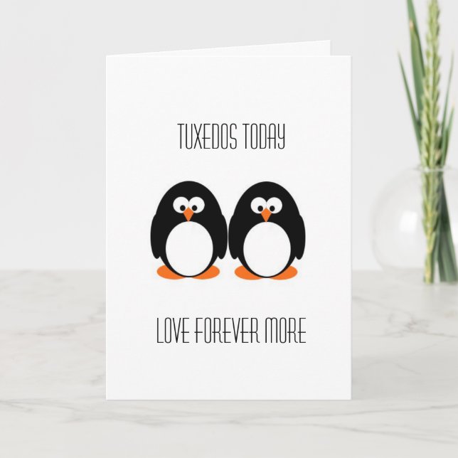 Tuxedo Wedding Card (Front)