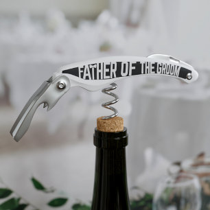 Tuxedo Wedding Favour Father of The Groom Corkscrew