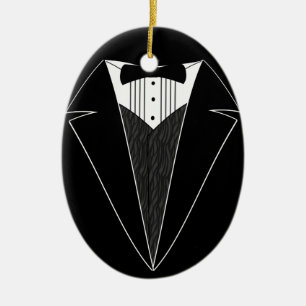 Tuxedo Wedding Personalised Christmas Ornament