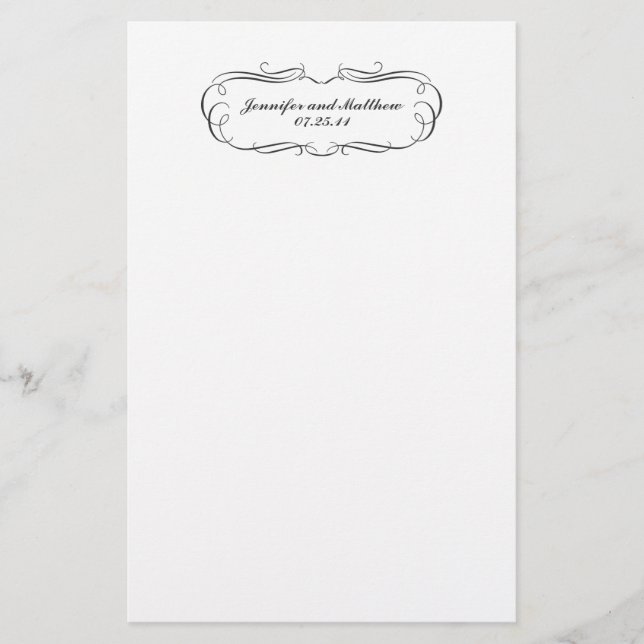 Tuxedo Wedding Stationery in Grey (Front)
