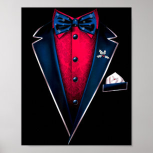 Tuxedo With Bowtie For Christmas And Special Occas Poster