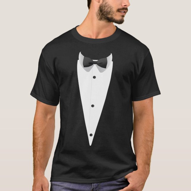 Tuxedo  with Bowtie For Weddings T-Shirt (Front)