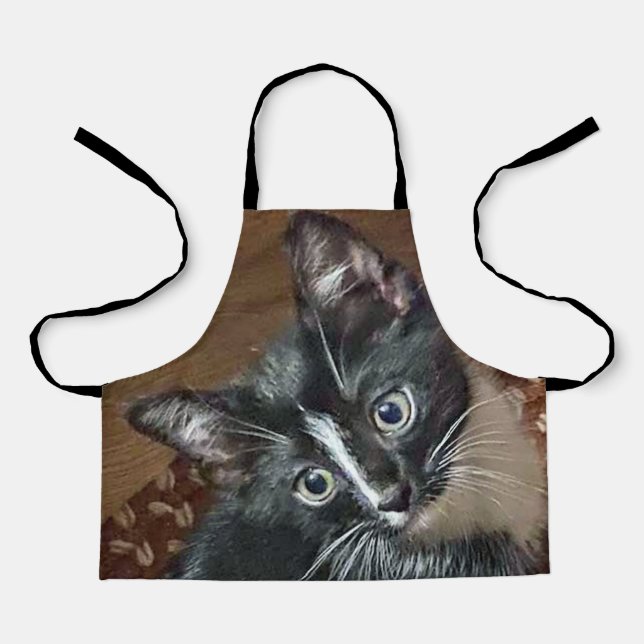 Tuxeudo Kitten Kids Apron (Front)