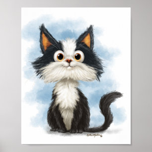Tuxido Cat Cartoon Poster