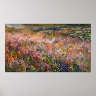 *~* TV2 Ethereal Wild Flowers Pond Lily Pads 16:9 Poster