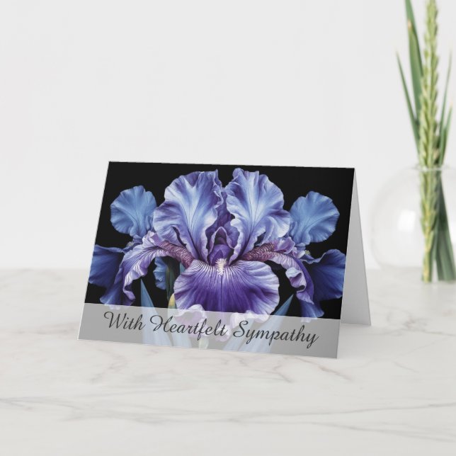 *~* TV2 One IRIS FLOWER Sympathy Love Light Card (Front)