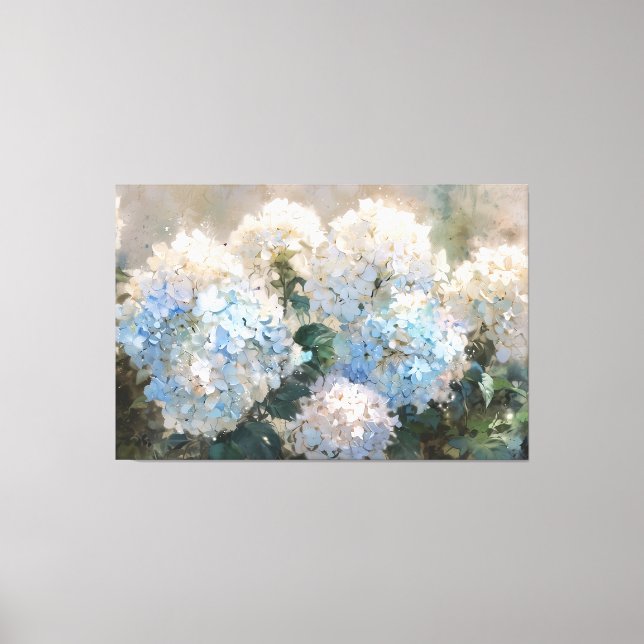 *~*  TV2 Pink Blue Hydrangea Canvas Print (Front)