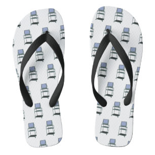TV and VCR cart Classroom 80s 90s Funny School Flip Flops