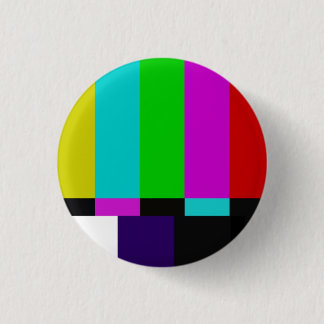 TV bars colour test 3 Cm Round Badge