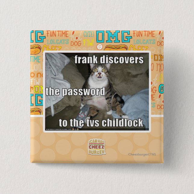 TV Childlock 15 Cm Square Badge (Front)
