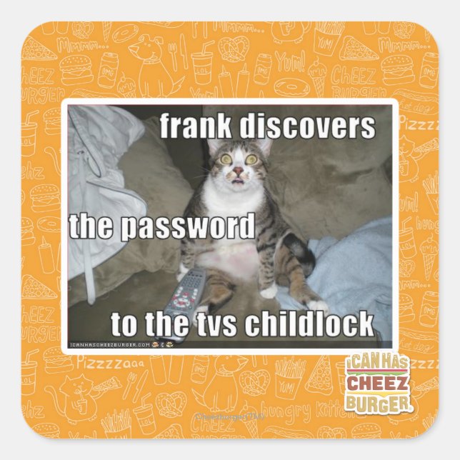 TV Childlock Square Sticker (Front)