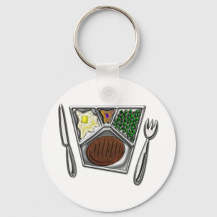 TV Dinner Knife and Spork Key Ring