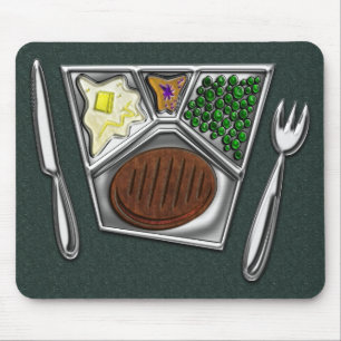 TV Dinner Knife and Spork Mouse Mat
