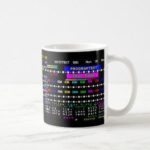 Tv Nostalgia 1980s Teletext Test Page Coffee Mug