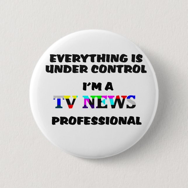 TV PRO 6 CM ROUND BADGE (Front)
