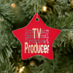 TV Producer Extraordinaire Ceramic Tree Decoration