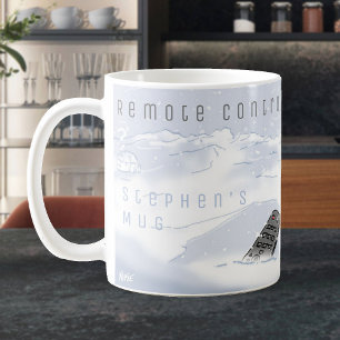 TV Remote Control Extremely Remote Cartoon Coffee Mug