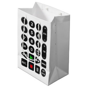 TV Remote with VCR Button  Medium Gift Bag