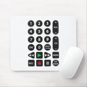 TV Remote with VCR Button   Mouse Mat