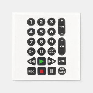TV Remote with VCR Button   Napkin