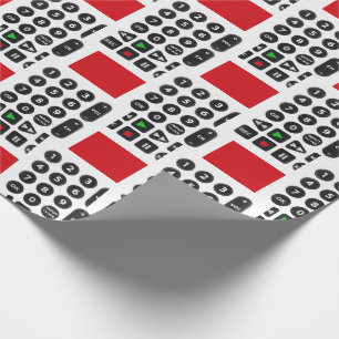 TV Remote with VCR Button Wrapping Paper
