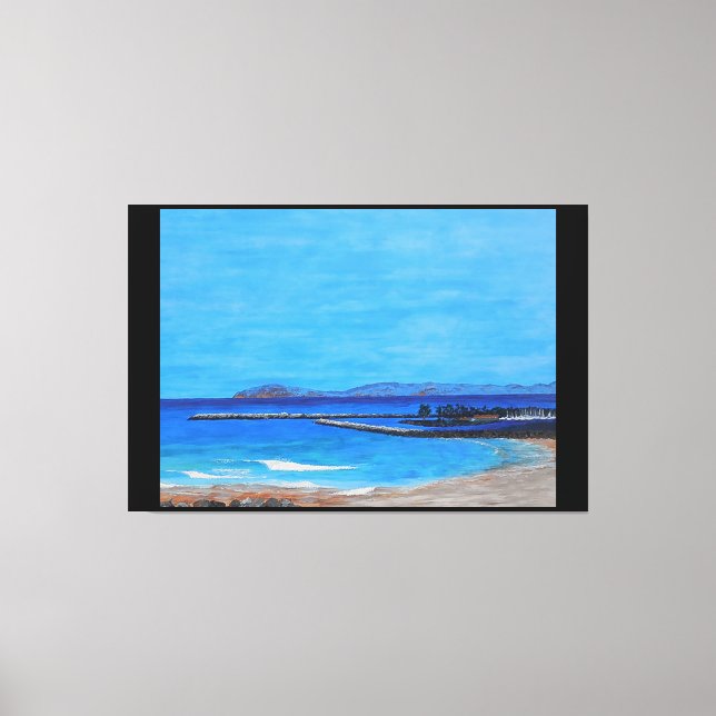 TV screen Dana point harbour painting / print (Front)