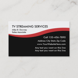 TV Streaming Service Business Cards