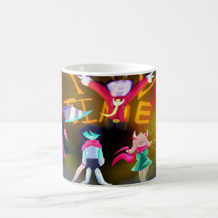 TV Time Showdown – Colourful Anime Battle Art Coffee Mug