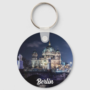TV tower and Berlin Cathedral in Berlin, Germany Key Ring