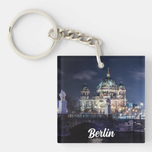TV tower and Berlin Cathedral in Berlin, Germany Key Ring