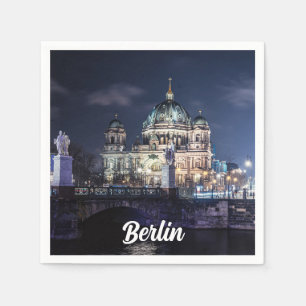 TV tower and Berlin Cathedral in Berlin, Germany Napkin